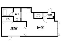 麒麟館5 1LDKの間取図画像