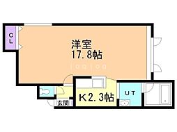 マラカイトGr. 1Kの間取図画像