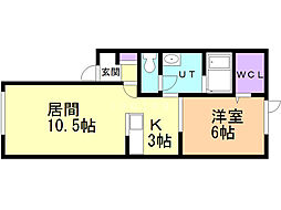Fit211 1LDKの間取図画像