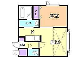 サンタフェ 1LDKの間取図画像