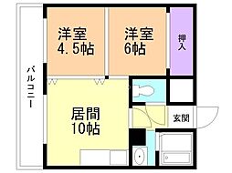 エンドレス519 2LDKの間取図画像