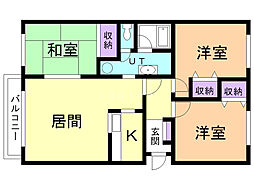CaSadelrio 3LDKの間取図画像