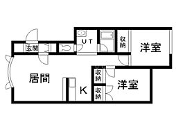 セレス1 2LDKの間取図画像