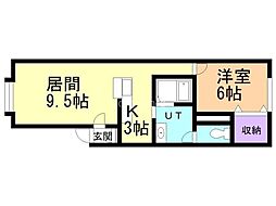 サクラ 1LDKの間取図画像