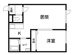 プラス32 1LDKの間取図画像