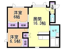 ドリームハイツ 2LDKの間取図画像