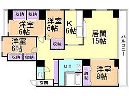 M117 4LDKの間取図画像