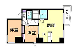 トーワグリーンヒル6条 2LDKの間取図画像