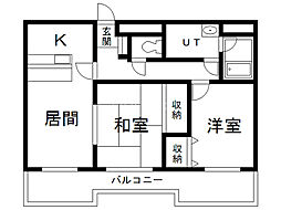 シャンノール神居 2LDKの間取図画像