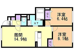 蔵4 2LDKの間取図画像