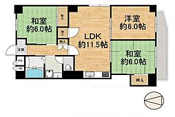 ハイマートすみれ 3LDKの間取り