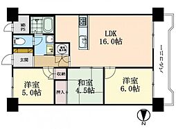 プライムハイツ新大阪 3LDKの間取図画像
