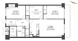 吹田芙蓉ハイツ 2SLDKの間取図画像