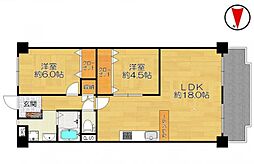 シャトー第2八戸の里 2LDKの間取図画像
