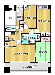 豊中ヒルズ服部西町 3LDKの間取図画像