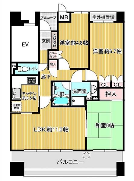 間取りを拡大表示