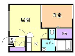 セ・シボン 1LDKの間取図画像