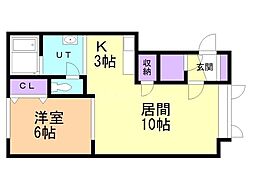 LifeStageHoop6 1LDKの間取図画像