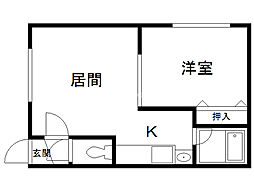 シンフォニーミキA館 1LDKの間取図画像