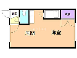 グリーンハイツ東光22 1DKの間取図画像