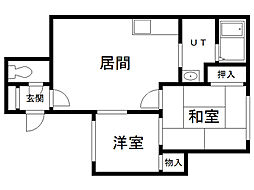 セピア永山 2LDKの間取図画像