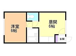 グリーン・ハイム5 1DKの間取図画像