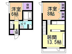 H.M.S 2LDKの間取図画像