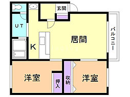 間取図画像 2LDK