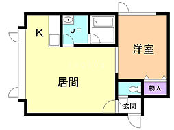 ウィズNo.1 1LDKの間取図画像