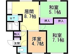 間取図画像 3DK