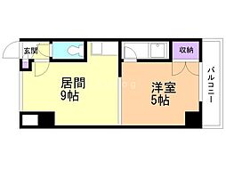 ビジョン616 1LDKの間取図画像