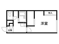 レオパレスソレイユ 1Kの間取図画像
