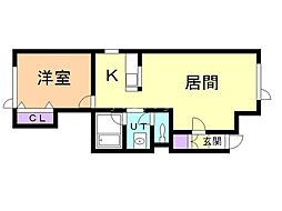 間取図画像 1LDK