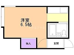 ウィズ 1Kの間取図画像
