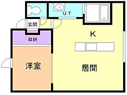 花々館 1LDKの間取図画像