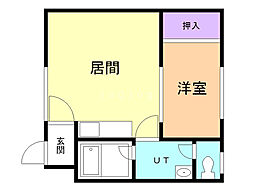 ハイム東光6.1 ワンルームの間取図画像