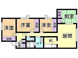 ノース・ビー2・7 4LDKの間取図画像