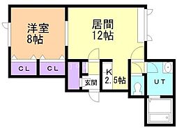 WoodBear 1LDKの間取図画像