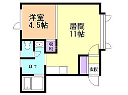 エターナル108 1LDKの間取図画像