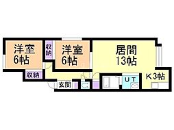 ソニア104 2LDKの間取図画像