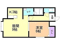 アルト 1LDKの間取図画像