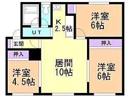 上田第2レジデンス 3LDKの間取図画像