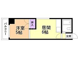 ファーストアベニュー 1DKの間取図画像
