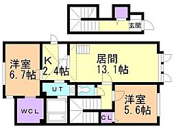ソアラプレイスC(滝川東町1新築MS C) 2LDKの間取図画像