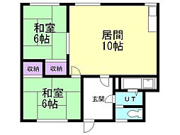 さとう荘 2LDKの間取図画像