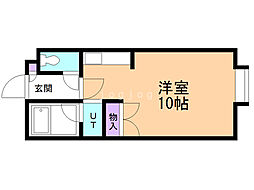 コットンハウス12 ワンルームの間取図画像