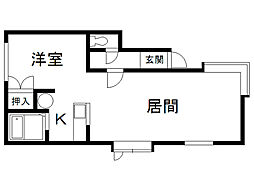 ファミール旭町 1LDKの間取図画像