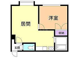 メルローズ 1LDKの間取図画像