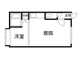 リオグランデ 1DKの間取図画像