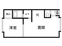 コートプラネットB 1LDKの間取図画像